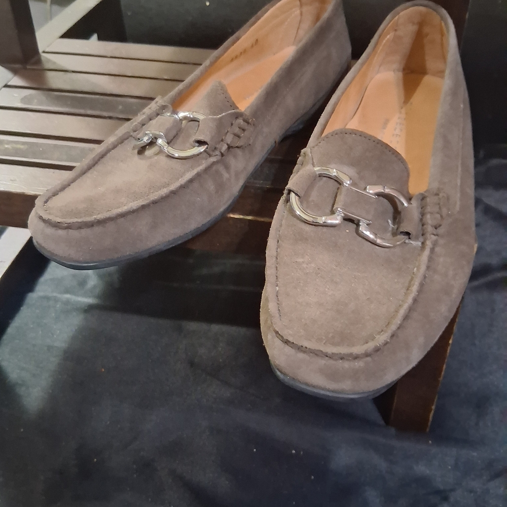 Elegant Taupe Suede Loafers